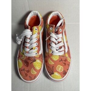 Vans Classic Slip On Kids Tennis Shoes Size 1- Orange Yellow Red Fruit - NEW
